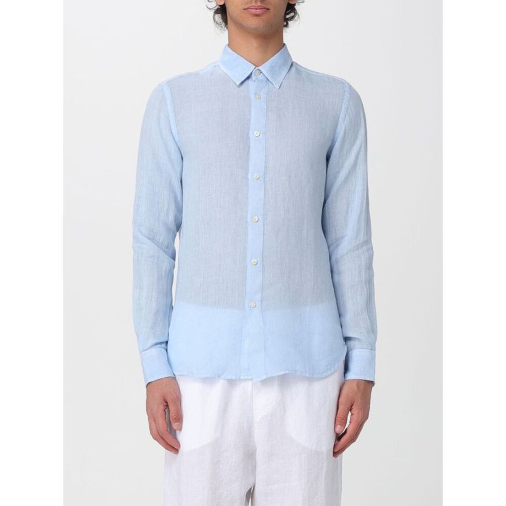 120% Lino Shirt Men Navy